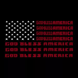 God Bless America — мужская футболка премиум-класса с рисунком Word Art LA Pop Art