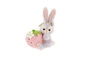 Кукла StellaLou Duffy And Friends в виде плюшевого подвеса в форме сердца с клубничным принтом, высота 14см Disney