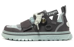 OETZI Низкие скейтерские кроссовки мужские кофе и серо-голубые, цвет Coffee & Gray Blue