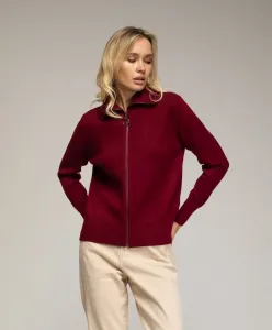 Женская вязаная куртка на молнии Tantra, бордовый