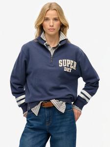 Свитшот с аппликацией Athletic Essentials на молнии до половины Superdry, Mariner Navy