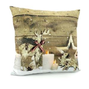 Heimtexland  Рождественская светодиодная подушка Рождественское украшение декоративная подушка с подсветкой Type589 Чехол на подушку 40x40 см