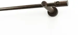 Карниз для штор GARESA "PANDRI", 1 направляющая, желаемая длина 300 см, Ø 20 мм, цвет nussbaum