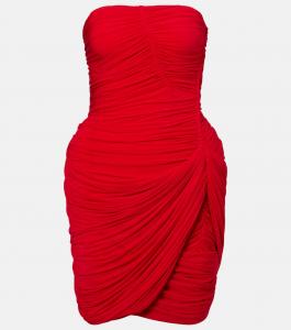 Мини-платье с рюшами Magda Butrym, красный