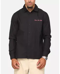 Мужская рубашка с длинным рукавом Dice Club на пуговицах Carre, черный