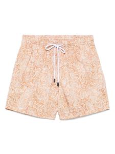 Плавки-шорты с принтом Barba, коричневый