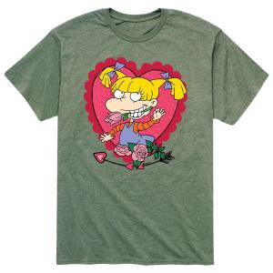 Мужская футболка Rugrats Valentines Angelica Heart Licensed Character