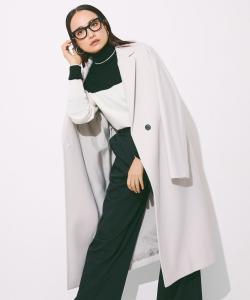 Шерстяное кашемировое пальто «Честерфилд» из меланжа