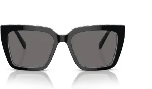 Женские квадратные солнцезащитные очки Swarovski SK6013, Black/Dark Grey Polarized
