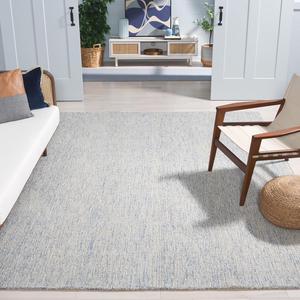 Ковер SAFAVIEH, 305 x 427 см, Abstract Collection, Ivory & Blue, ручной работы из шерсти, идеально для помещений с высокой проходимостью в гостиной, спальне (ABT471M)