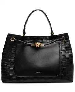 Большая кожаная сумка-шоппер «Дельфин» Arezzo, черный