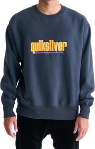Мужская толстовка QUIKSILVER свободного кроя с круглым вырезом и резиновым принтом