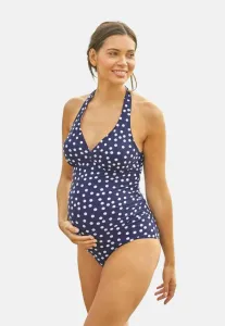 Купальник для беременных с завязками на шее Jojo Maman Bébé, Navy Blue White Spot