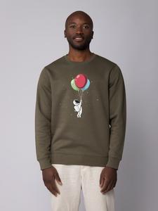 Толстовка wat? Apparel Little Balloon Astronaut, хаки