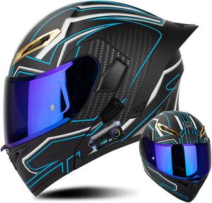 Шлем спортивный Esrada Qk98087 Bluetooth, черный / синий