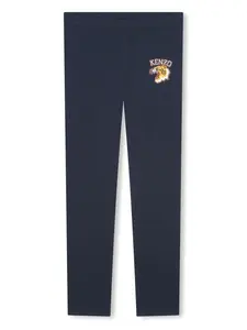 Легинсы из органического хлопка с логотипом Kenzo Kids, синий