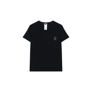 Футболка с коротким рукавом и V-образным вырезом VERSACE, черный