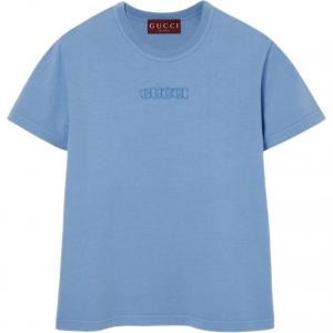 GUCCI Футболка Women's Blue с круглым вырезом