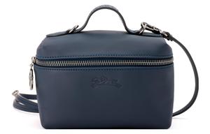 Сумка через плечо Le Pliage Xtra из кожи коровы мини женская синяя LONGCHAMP