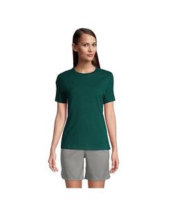 Женская школьная форма с коротким рукавом, женственная футболка Essential Lands' End, зеленый