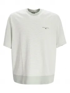 Полосатая футболка с логотипом Armani Exchange, серый