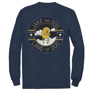 Мужская футболка с длинными рукавами и рисунком Cartoon Network Adventure Time Jake The Dog Land Of Ooo Licensed Character