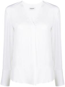 DONDUP блузка с V-образным вырезом и логотипом, белый