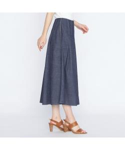 Юбка из фактурной ткани шамбре