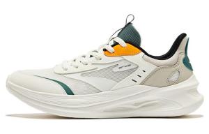 Ling Yue 2.0 Дышащие и упругие низкие кроссовки для бега мужские микрокристаллический белый пемзовый серый Erke, бело-серые