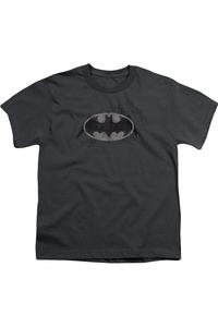 Футболка с коротким рукавом для подростков Batman Arcane с логотипом летучей мыши Gildan, Charcoal