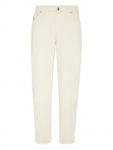 Брюки с выбеленным эффектом Brunello Cucinelli, белый