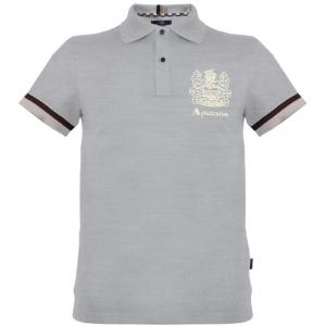 Серая рубашка-поло Aldi's с гербом Aquascutum, серый