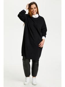 KAFFE curve Вязаный свитер KCbell свободного кроя, черный, темно-синий