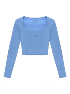 Топ с круглым вырезом и логотипом Луны Marine Serre, синий