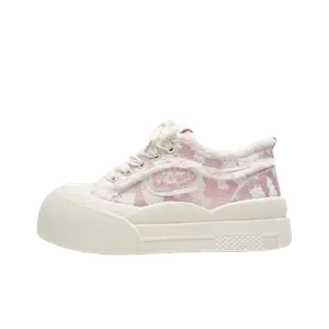 Alxnan Женские кэжуал кеды лоу-топ розовые, цвет Pink