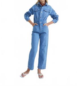 Джинсовый комбинезон для девочек в голубом цвете The New Society