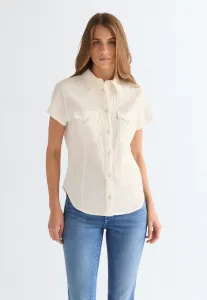 Стилизованная блузка в западном стиле с пуговицами Wrangler, Egret