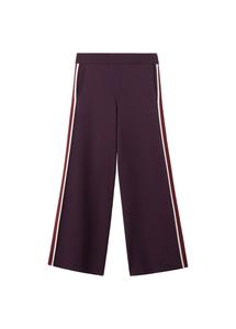MANGO Широкие брюки 'Barneda' в красном цвете, винный красный