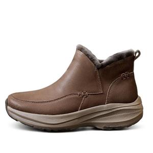 Devanro Тёплые утеплённые противоскользящие короткие зимние ботинки для женщин с эффектом увеличения роста, цвет Apricot