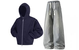 Повседневный худи Unisex Casual Sportswear X1617, темно-синий sweatshirt+желтый mud jeans