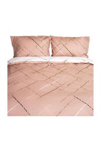 Розовое постельное бельё с молнией в дизайне reflection Cofi 200 x 200 см