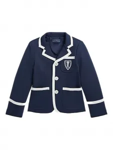 Блейзер с вышитым гербом POLO RALPH LAUREN KIDS, синий