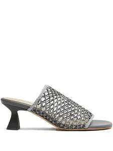 Сандалии Marilia с сетчатыми вставками 60 мм Miista, серебяный