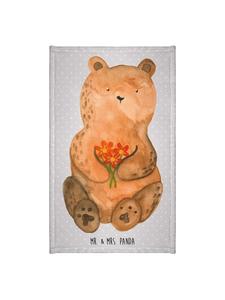 Mr. & Mrs. Panda Гостевое полотенце  Медведь  Благодарность без слов  Серые пастельные тона