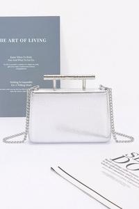 Металлическая ручка Верхний чехол Клатч FASHNZFAB, серебряный