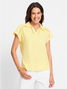 Рубашка с V-образным вырезом лимонного цвета WITT WEIDEN