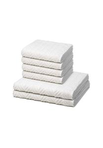 Набор полотенец Ross Sensual Skin Zopf с узором, 6 штук, белый