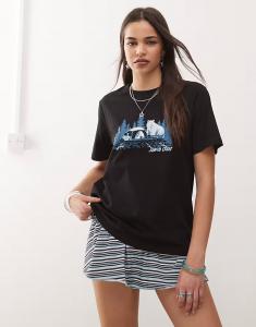 Футболка Santa Cruz Woodlands в полоску черного цвета