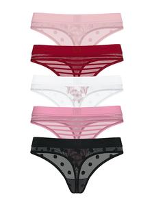 5 прозрачных трусиков-стрингов Heritage Victoria'S Secret, 5 pack multi