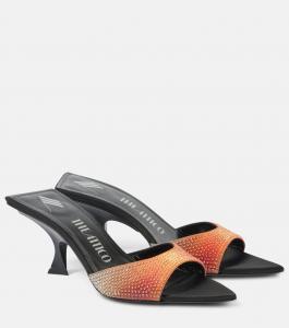 Мюли Bes из атласа с декором The Attico, цвет sunset degrade